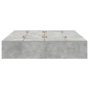 vidaXL Ágykeret tárolóval tárolóval Beton Szürke 140 x 190 cm Faanyag