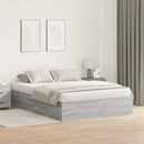 vidaXL Ágykeret tárolóval tárolóval Szürke Sonoma 135 x 190 cm Faanyag