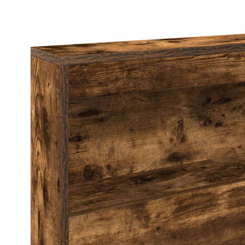 vidaXL Tároló fejtámla polcokkal tárolóval Füstölt tölgy 80 cm Faanyag