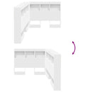 vidaXL Tároló fejtámla polcokkal fejtámlával Fehér 100 cm Faanyag