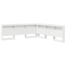 vidaXL Tároló fejtámla polcokkal fejtámlával Fehér 200 cm Faanyag