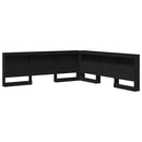 vidaXL Tároló fejtámla polcokkal tárolóval Fekete tölgy 200 cm Faanyag