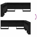 vidaXL Tároló fejtámla polcokkal tárolóval Fekete tölgy 200 cm Faanyag