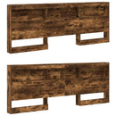 vidaXL Tároló fejtámla polcokkal Füstölt tölgy 200 cm Faanyag