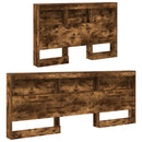 vidaXL Tároló fejtámla polcokkal Füstölt tölgy 120 cm Faanyag