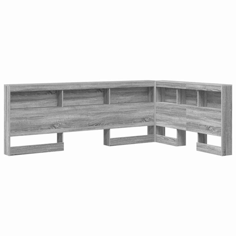 vidaXL Tároló fejtámla polcokkal Szürke sonoma 120 cm Faanyag