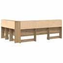 vidaXL Tároló fejtámla polcokkal Artisan tölgy 120 cm Faanyag