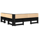 vidaXL Tároló fejtámla polcokkal tárolóval Fekete tölgy 180 cm Faanyag