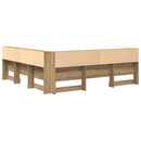 vidaXL Tároló fejtámla polcokkal Artisan tölgy 180 cm Faanyag