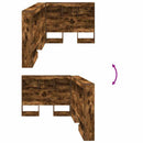 vidaXL Tároló fejtámla polcokkal tárolóval Füstölt tölgy 90 cm Faanyag