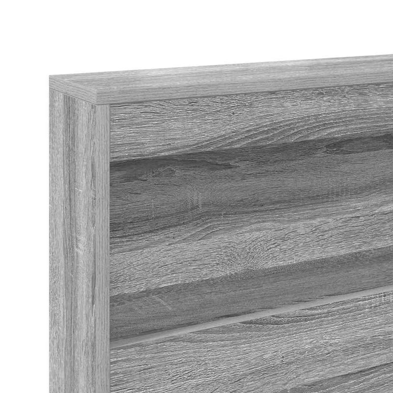 vidaXL Tároló fejtámla polcokkal tárolóval Szürke sonoma 90 cm Faanyag