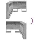 vidaXL Tároló fejtámla polcokkal tárolóval Szürke Sonoma 90 cm Faanyag