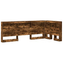 vidaXL Tároló fejtámla polcokkal tárolóval Füstölt tölgy 75 cm Faanyag