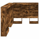 vidaXL Tároló fejtámla polcokkal tárolóval Füstölt tölgy 75 cm Faanyag