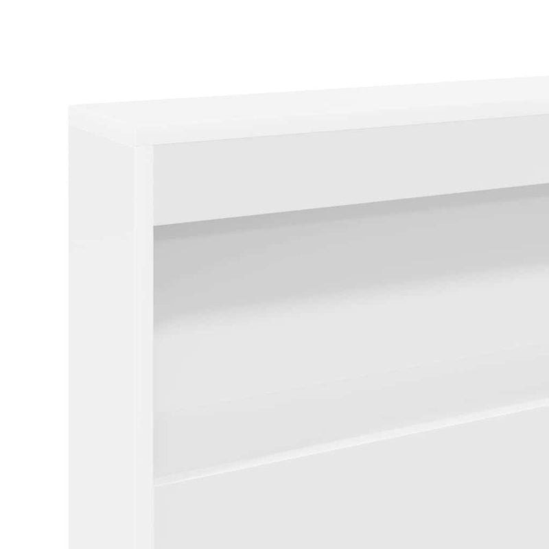 vidaXL Tároló fejtámla polcokkal fejtámlával Fehér 120 cm Faanyag