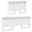 vidaXL Tároló fejtámla polcokkal fejtámlával Fehér 120 cm Faanyag