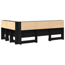 vidaXL Tároló fejtámla Fekete tölgy 207,5 x 137,5 x 76,5 cm Faanyag