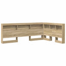 vidaXL Tároló fejtámla Sonoma tölgy 207,5 x 137,5 x 76,5 cm Faanyag
