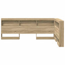 vidaXL Tároló fejtámla Sonoma tölgy 207,5 x 137,5 x 76,5 cm Faanyag