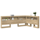 vidaXL Tároló fejtámla Sonoma tölgy 207,5 x 137,5 x 76,5 cm Faanyag