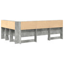 vidaXL Tároló fejtámla Beton Szürke 207,5 x 137,5 x 76,5 cm Faanyag