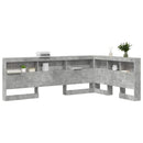 vidaXL Tároló fejtámla Beton Szürke 207,5 x 137,5 x 76,5 cm Faanyag