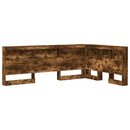 vidaXL Tároló fejtámla Füstölt tölgy 207,5 x 137,5 x 76,5 cm Faanyag