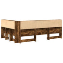 vidaXL Tároló fejtámla Füstölt tölgy 207,5 x 137,5 x 76,5 cm Faanyag
