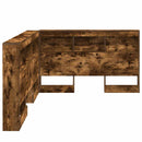 vidaXL Tároló fejtámla Füstölt tölgy 207,5 x 137,5 x 76,5 cm Faanyag