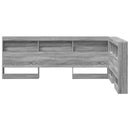 vidaXL Tároló fejtámla Szürke Sonoma 207,5 x 137,5 x 76,5 cm Faanyag