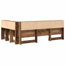 vidaXL Tároló fejtámla Öreg fa 207,5 x 137,5 x 76,5 cm Faanyag