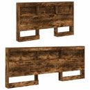 vidaXL Tároló fejtámla polcokkal Füstölt tölgy 140 cm Faanyag