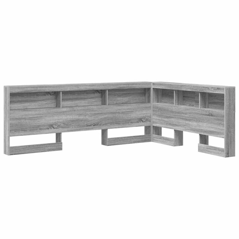 vidaXL Tároló fejtámla polcokkal Szürke sonoma 140 cm Faanyag
