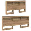 vidaXL Tároló fejtámla Artisan tölgy Szerelt Fa