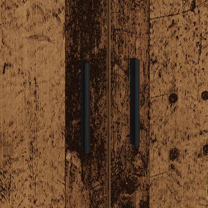 vidaXL Ágykeret tárolóval fiókkal Régi fa 234 x 103 x 53.5 cm Faanyag