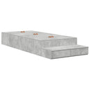 vidaXL Ágykeret tárolóval Beton Szürke 236.5 x 80 x 31.5 cm Faanyag