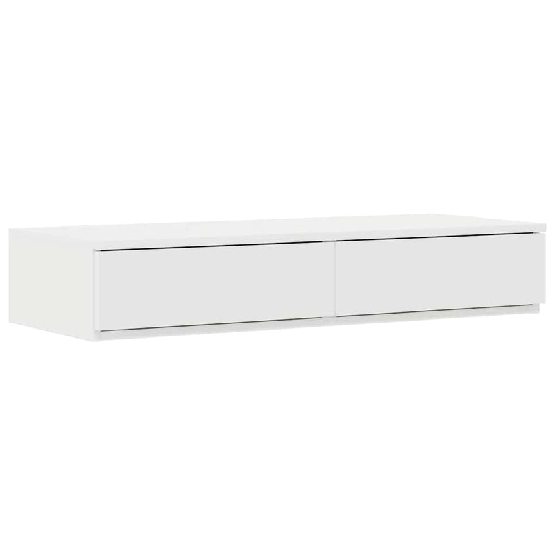 vidaXL Ágykeret tárolóval fiókkal Fehér 236.5 x 90 x 31.5 cm Faanyag
