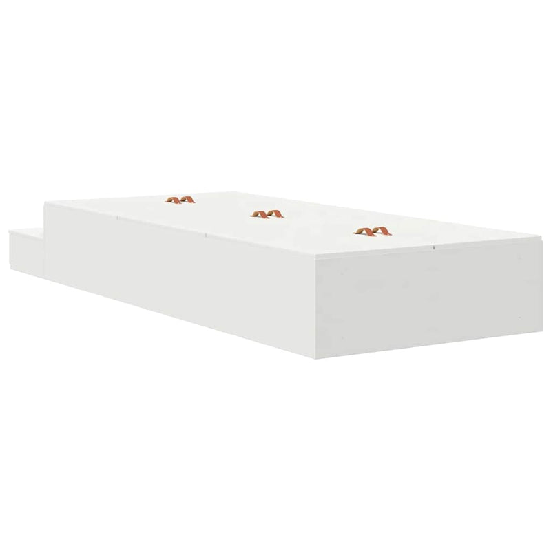 vidaXL Ágykeret tárolóval fiókkal Fehér 236.5 x 90 x 31.5 cm Faanyag