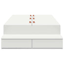 vidaXL Ágykeret tárolóval fiókkal Fehér 236.5 x 90 x 31.5 cm Faanyag