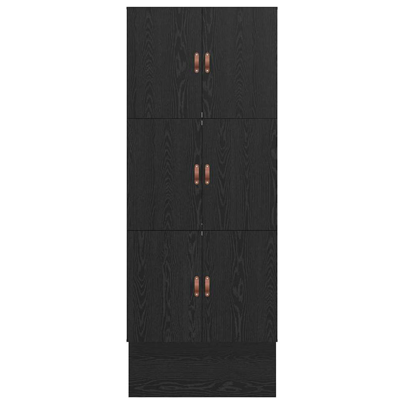 vidaXL Ágykeret tárolóval Musta tammi 236.5 x 90 x 31.5 cm Faanyag