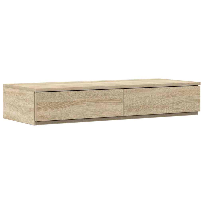 vidaXL Ágykeret tárolóval Sonoma tölgy 236.5 x 90 x 31.5 cm Faanyag
