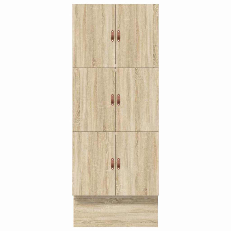 vidaXL Ágykeret tárolóval Sonoma tölgy 236.5 x 90 x 31.5 cm Faanyag