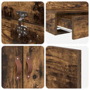 vidaXL Ágykeret tárolóval Füstölt tölgy 236.5 x 90 x 31.5 cm Faanyag