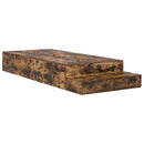 vidaXL Ágykeret tárolóval Füstölt tölgy 236.5 x 90 x 31.5 cm Faanyag