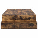 vidaXL Ágykeret tárolóval Füstölt tölgy 236.5 x 90 x 31.5 cm Faanyag