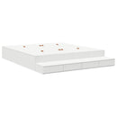 vidaXL Ágykeret tárolóval fiókkal Fehér 236.5 x 200 x 31.5 cm Faanyag