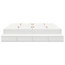 vidaXL Ágykeret tárolóval fiókkal Fehér 236.5 x 200 x 31.5 cm Faanyag