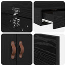 vidaXL Ágykeret tárolóval Musta tammi 236.5 x 200 x 31.5 cm Faanyag