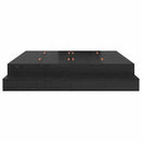 vidaXL Ágykeret tárolóval Musta tammi 236.5 x 200 x 31.5 cm Faanyag