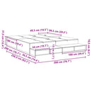 vidaXL Ágykeret tárolóval Musta tammi 236.5 x 200 x 31.5 cm Faanyag